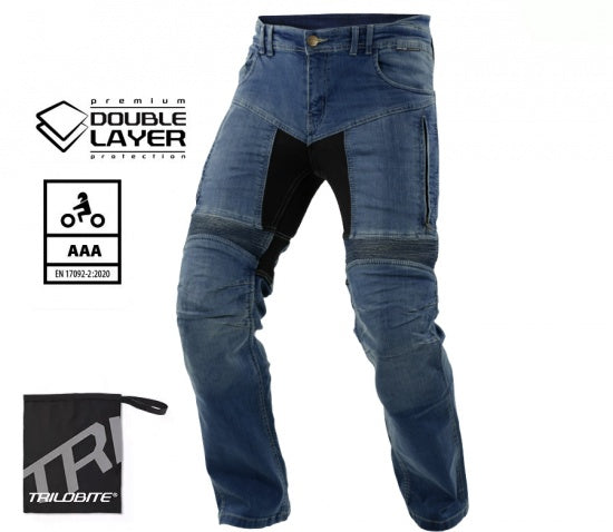 Trilobite Parado doublelayer AAA regular fit men jeans short blue level 2